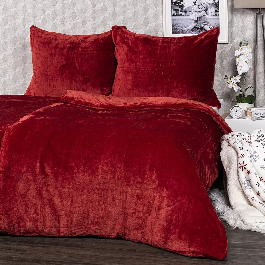 4Home mikroflanel ágyneműhuzat, bordó