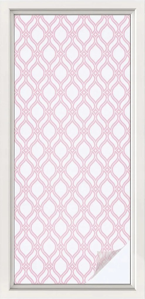 Öntapadós szélvédő furnér Adatvédelem Rózsaszín vonalak 50x116 cm