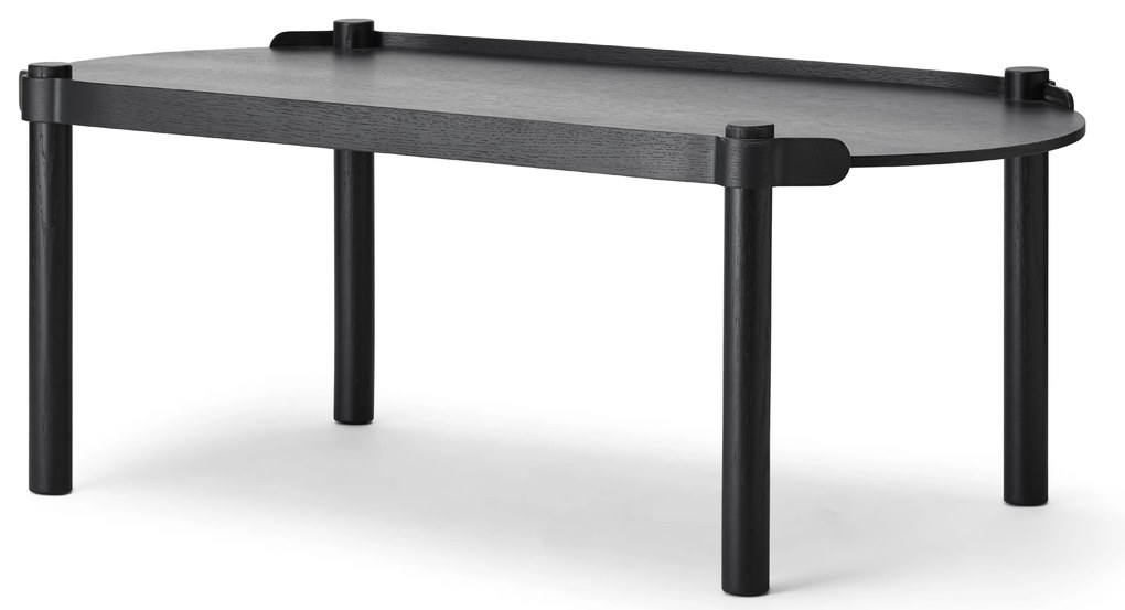 Fa asztal 50x105cm, fekete tölgy - COOEE