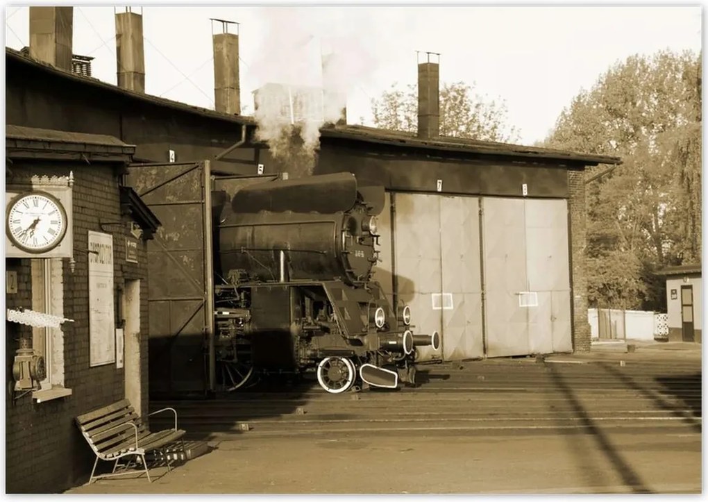 Poszterek 100x70 Gőzmozdony Ol 49-69 Szépia