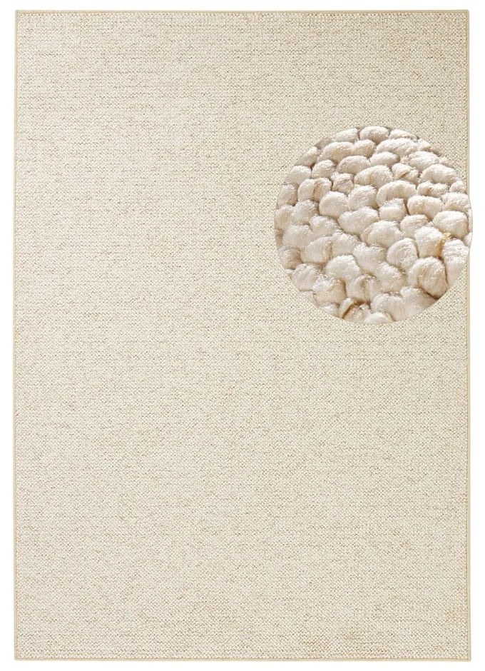 Krémszínű szőnyeg 140x200 cm Wolly – BT Carpet