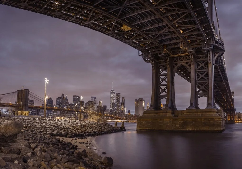 Poszter 100x70cm Manhattan híd és New York panoráma 2, Assaf Frank