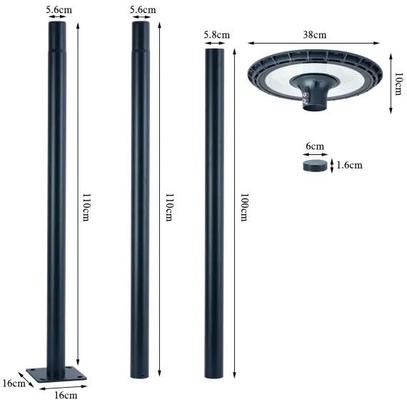 Brilagi - LED kültéri utcai lámpa URBANSPARK LED/120W/230V antracit IP65