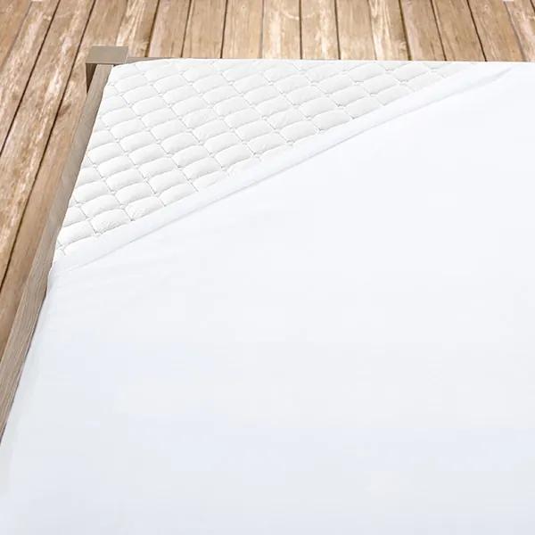 Gumis pamut vászon lepedő fehér 90x200 cm