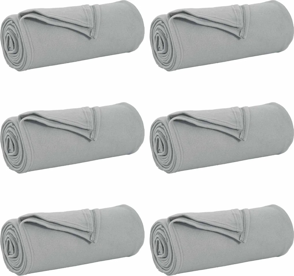 vidaXL Takarók 6 pcs Szürke 170 x 130 cm Gyapjú