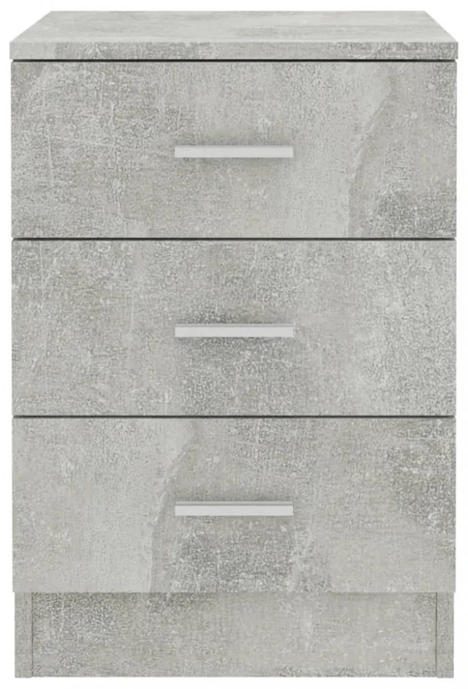 2 db betonszürke szerelt fa éjjeliszekrény 38 x 35 x 56 cm