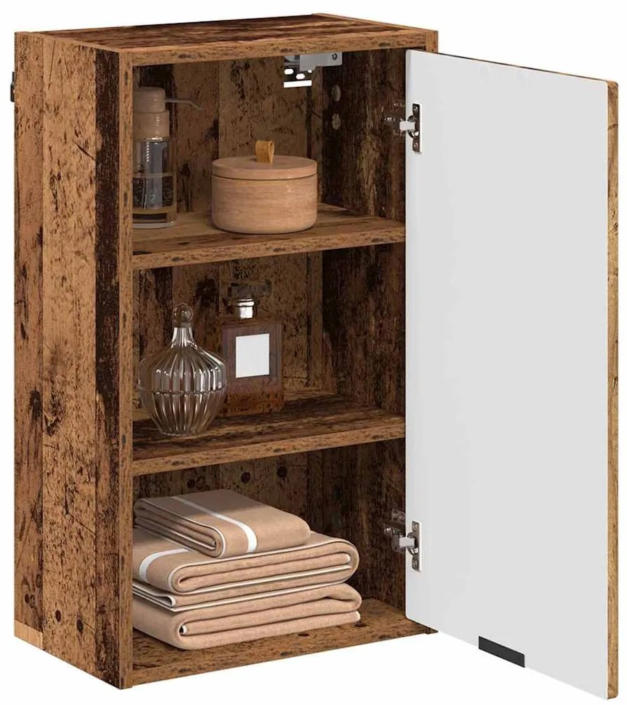 Fürdőszoba Székény tárolóval Régi fa 39 x 23.5 x 65 cm Faanyag