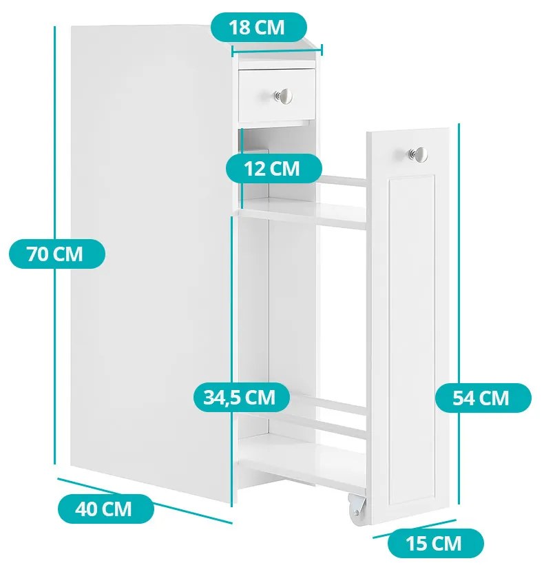 Keskeny piperecikk tároló szekrény