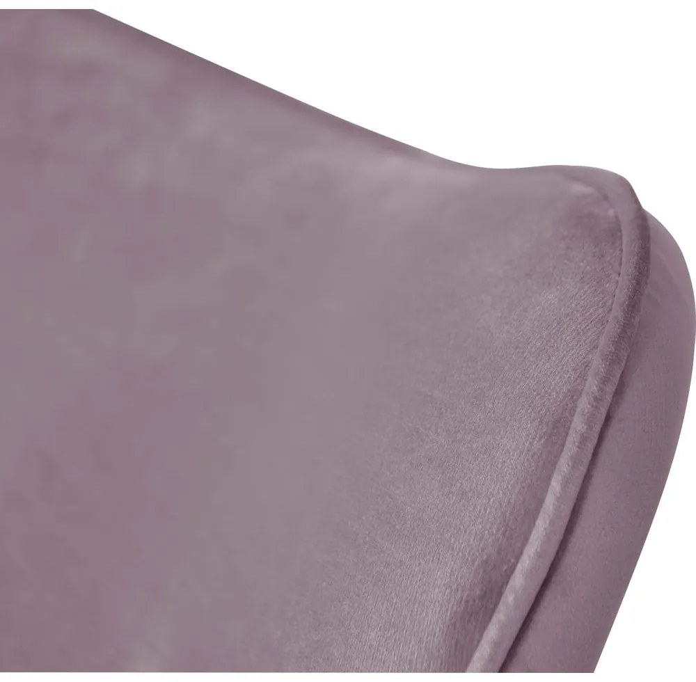 Levendula színű bársony fotel Niko – Ropez