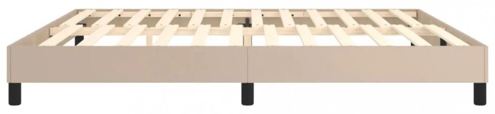 cappuccino színű műbőr rugós ágykeret 200x200 cm