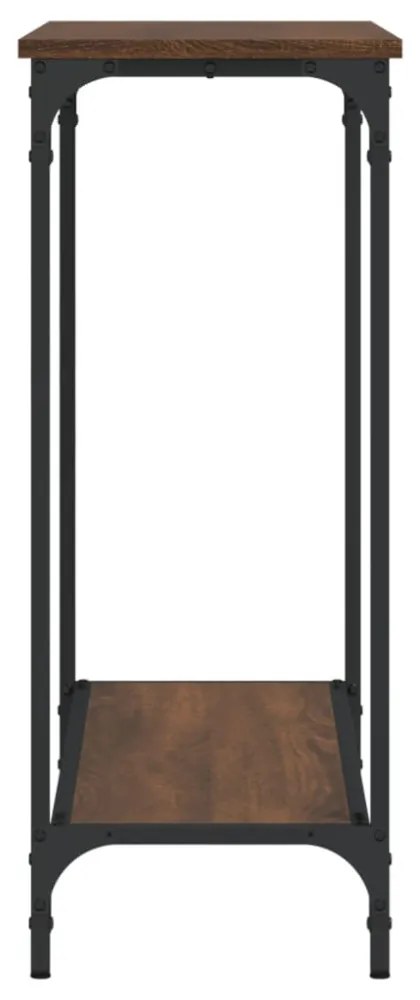barna tölgyszínű szerelt fa tálalóasztal 101x30,5x75 cm