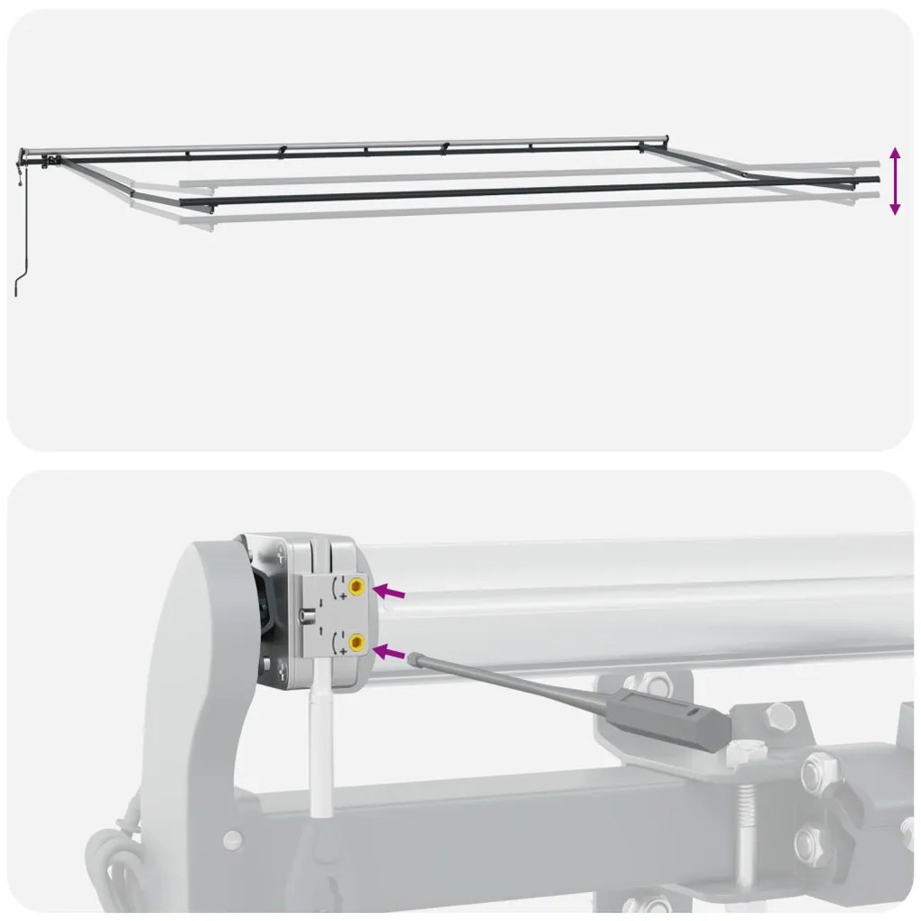 Automatikus Behúzható Napernyő Sárga és Narancs 600x300 cm