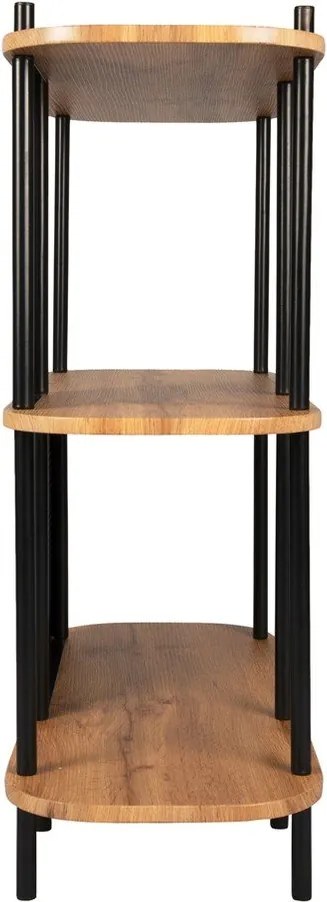 Sole fekete acél polcos állvány, 80 x 83,5 cm - Leitmotiv