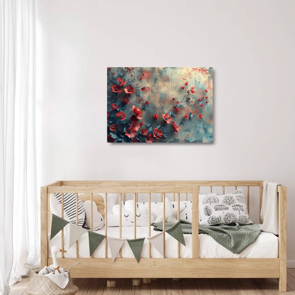 Üveg kép - Farkas mák (70x50 cm)