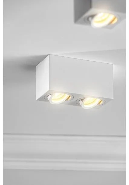 Lámpa Mennyezeti lámpatest AVEIRO DUO BIS, max. 250V, 50/60Hz, 160x80x90mm, IP20, max 20W*2, négyzet, fekete