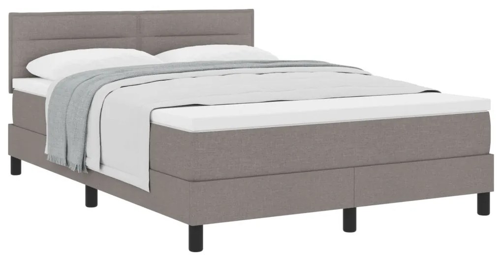 Box Spring Ágy matraccal Taupe 160x200 cm Szövet