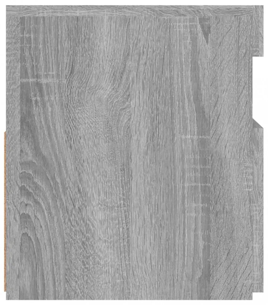 szürke sonoma színű TV-szekrény LED-világítással 90x35x40 cm