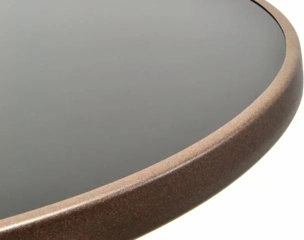 GARTHEN Kerti asztal összecsukható üveglappal barna