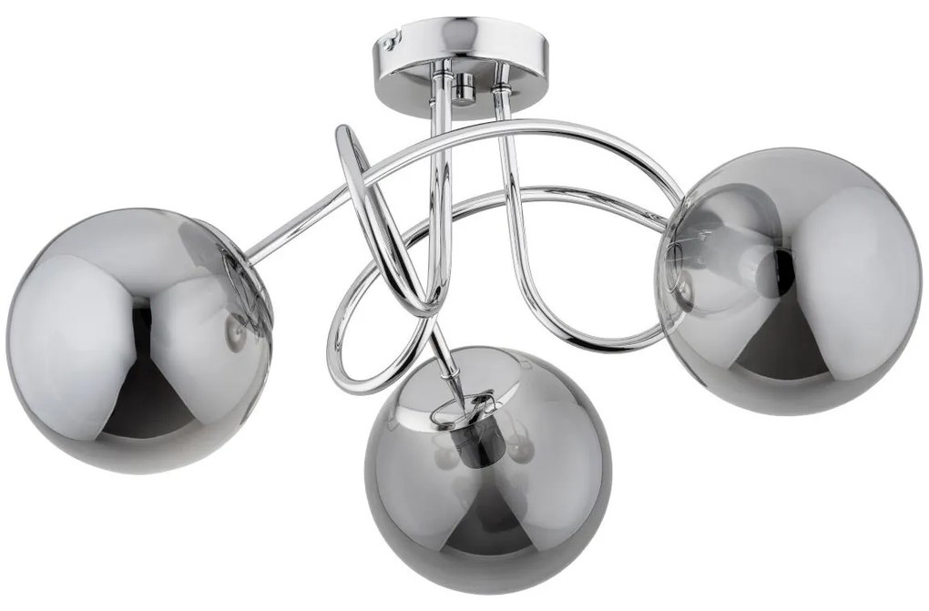 Felületre szerelhető csillár BANKO 3xE14/10W/230V fényezett króm