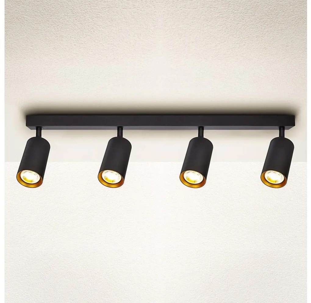 Brilagi - Spotlámpa SELE 4xGU10/30W/230V fekete/arany