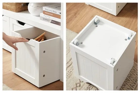 SORELL fehér polcos szekrény