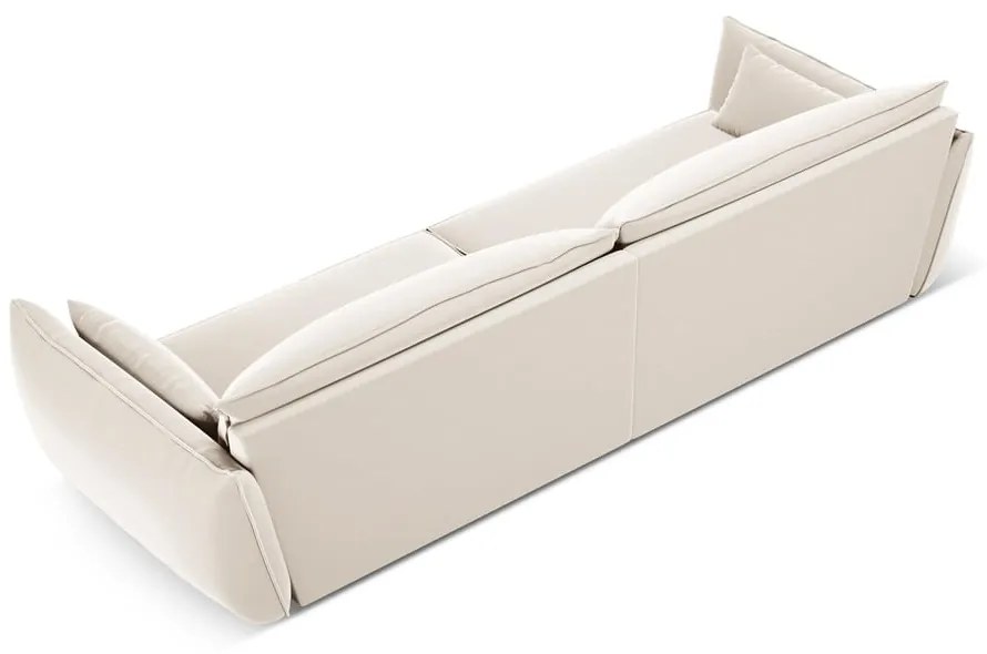 Bézs bársony kanapé 248 cm Vanda – Mazzini Sofas