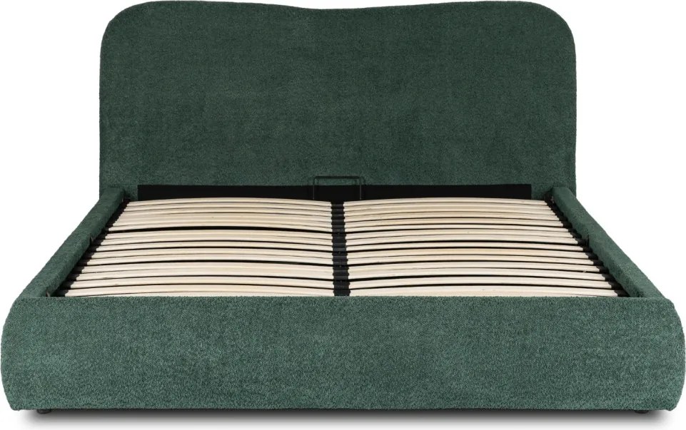 Łóżko 160x200 BRISTOL z Pojemnikiem Zielone Boucle