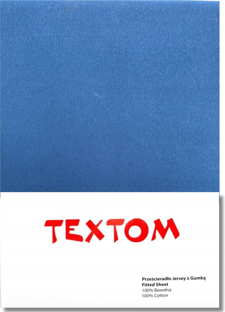 Gumis Lepedő 120x200 CM Pamut Magas Matracra Premium Blue