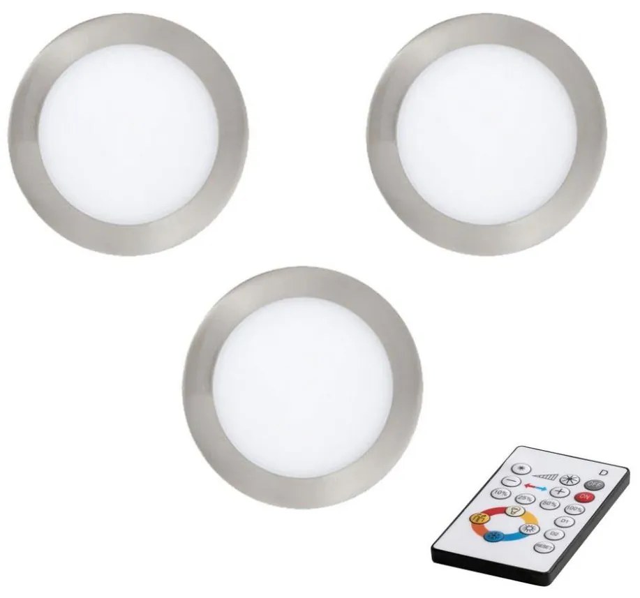 Eglo Eglo 78661 - 3x LED dimmelhető beépíthető lámpa TINUS LED/6W/230V + távirányító EG78661