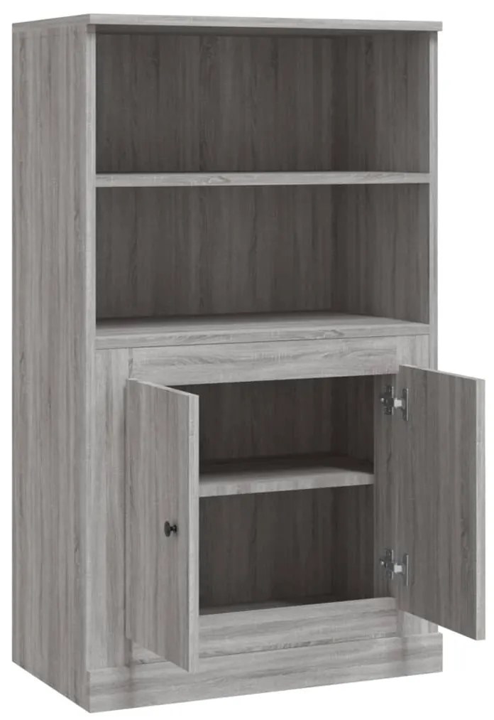 szürke sonoma szerelt fa magasszekrény 60x35,5x103,5 cm