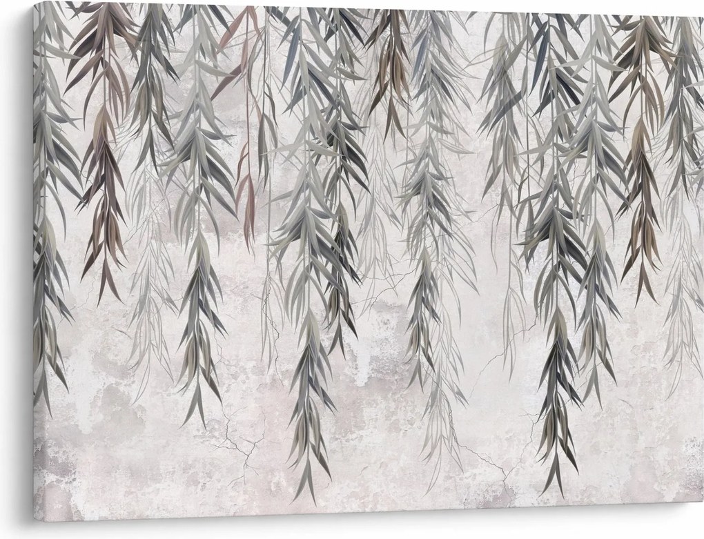 Kép - Fűzfa gallyak szürke vakolatban (70x50 cm)