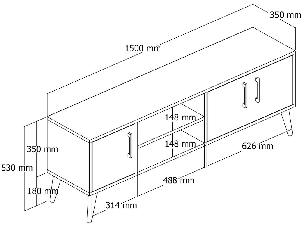 TV szekrény Exxen - 1580