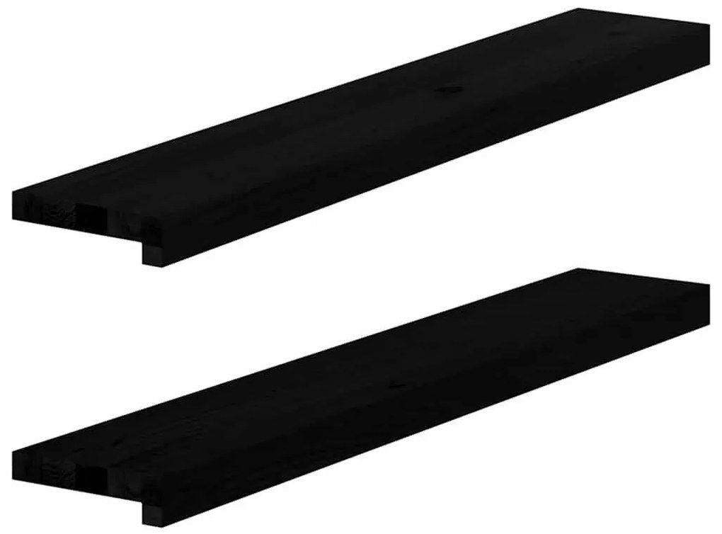 ablakpárkányok 2 db sötétbarna 90x15x2 cm tömör fa tölgyfa