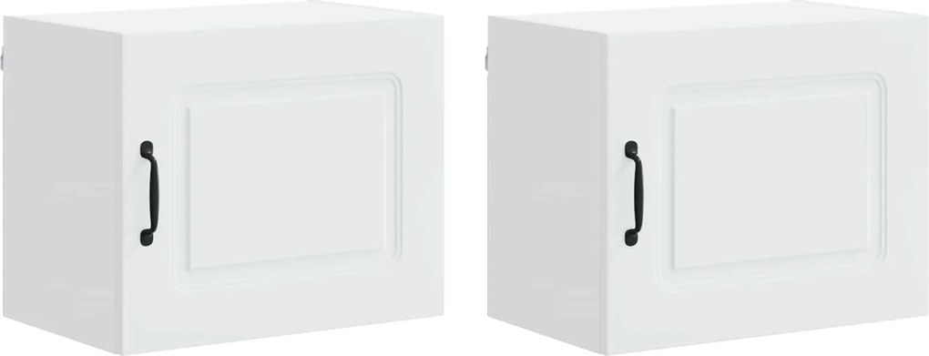 vidaXL Konyhaszekrény Kalmar 2 pcs Fehér 50 x 31 x 40 cm Faanyag