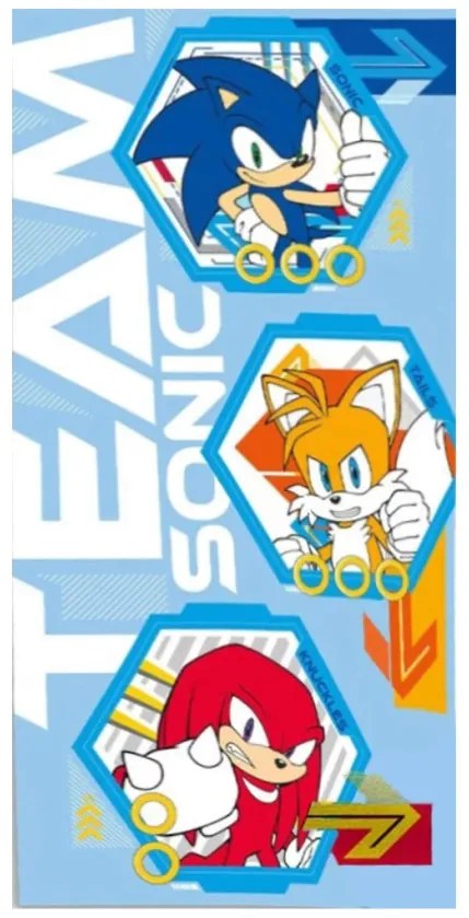 Sonic a sündisznó Team fürdőlepedő, strand törölköző 70x140cm