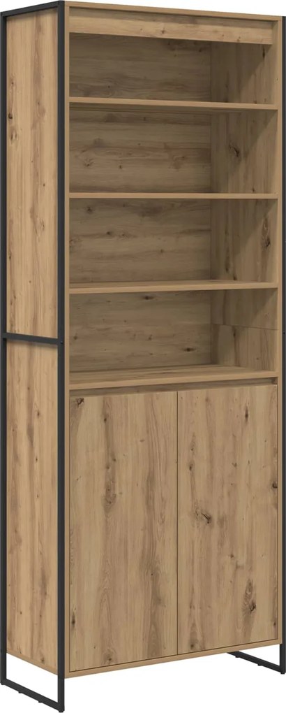 vidaXL Magas szekrények 2 pcs Művészi tölgy 79 x 36 x 200 cm Faanyag