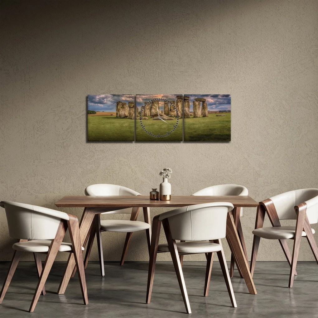 Stonehenge képe (órával) (90x30 cm)