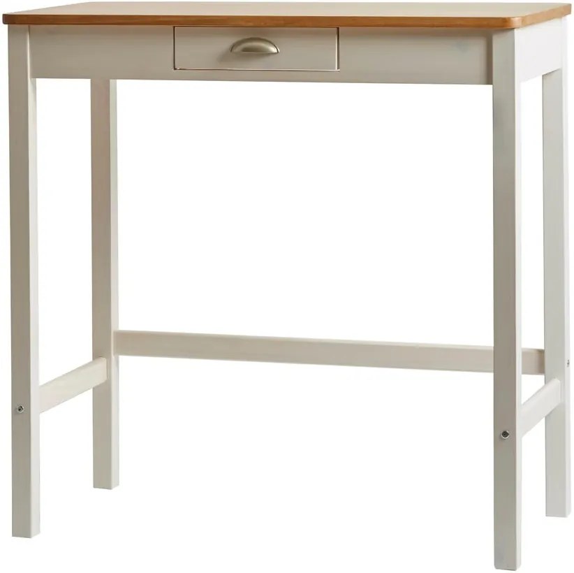 Caya fehér bárasztal 2 db székkel, tömör borovi fenyőből - Marckeric