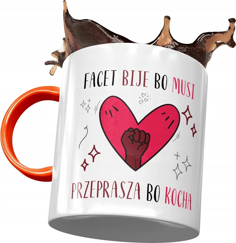 Narancssárga Bögre Vicces Férfi Veri Mert Kell Nyomtatott Fotóval