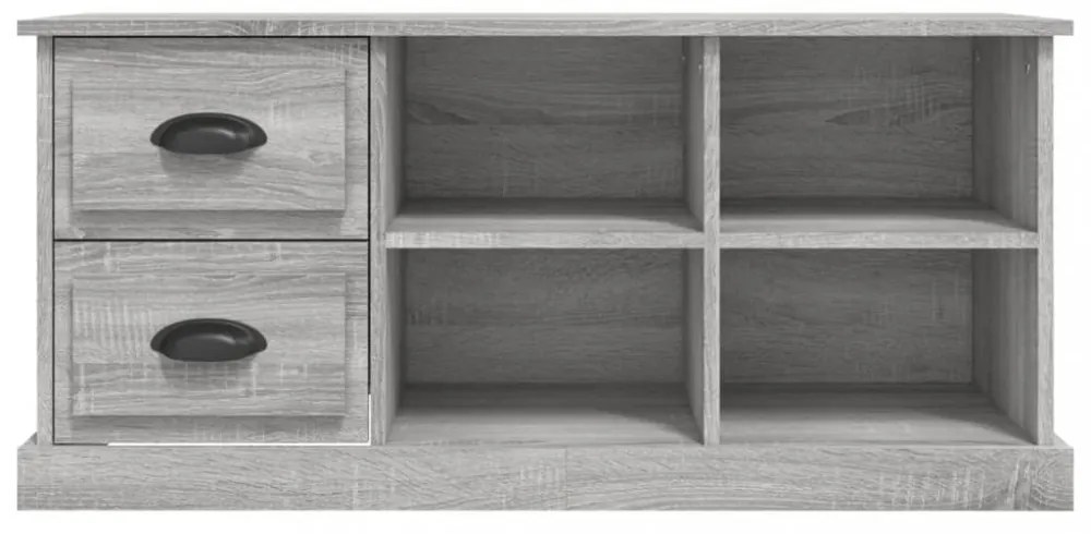 szürke sonoma színű szerelt fa TV-szekrény 102 x 35,5 x 47,5 cm