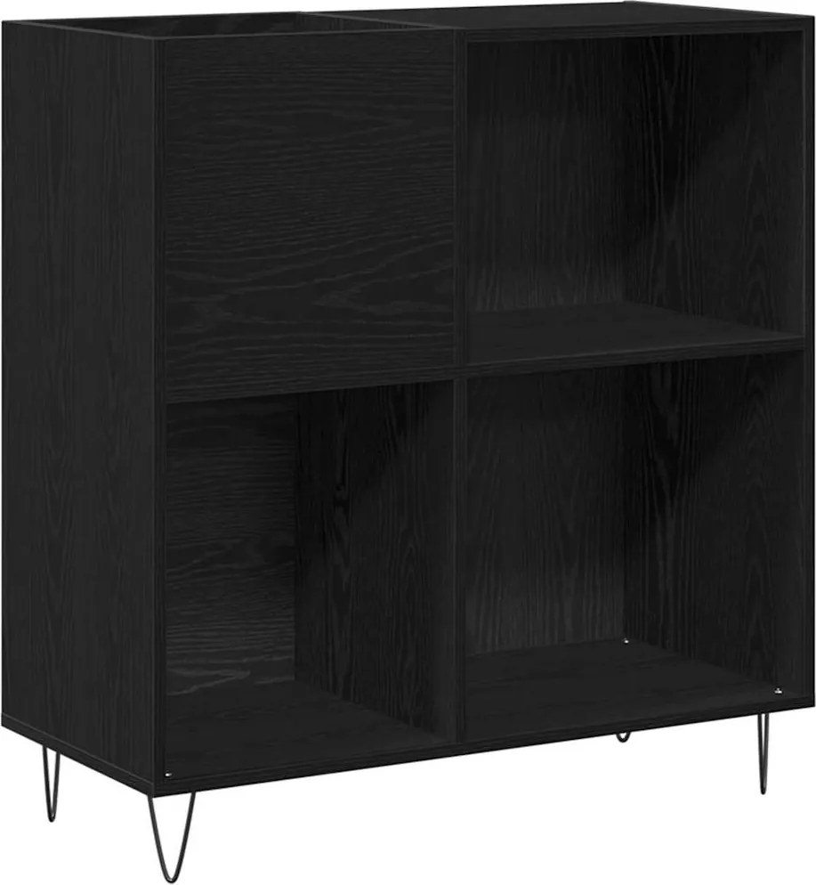 vidaXL Hanglemez szekrény Fekete tölgy 85 x 38 x 89 cm Faanyag
