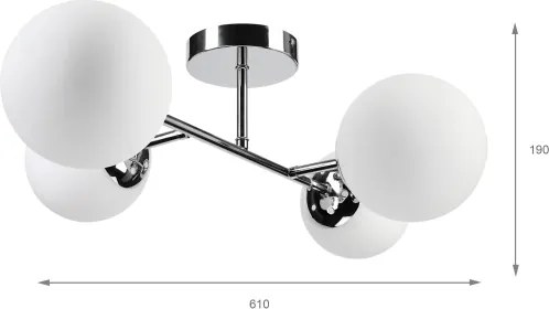 Brilagi - Felületre szerelt csillár MALONY 4xE14/20W/230V fényes króm