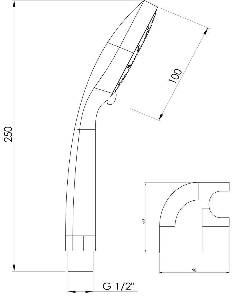 Aqualine, ERICA zuhanygarnitúra, forgatható tartó, króm, 11454