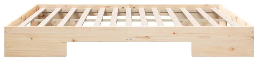 vidaXL Földi ágykeret tárolóval Barna 180 x 200 cm Tömör fenyőfa