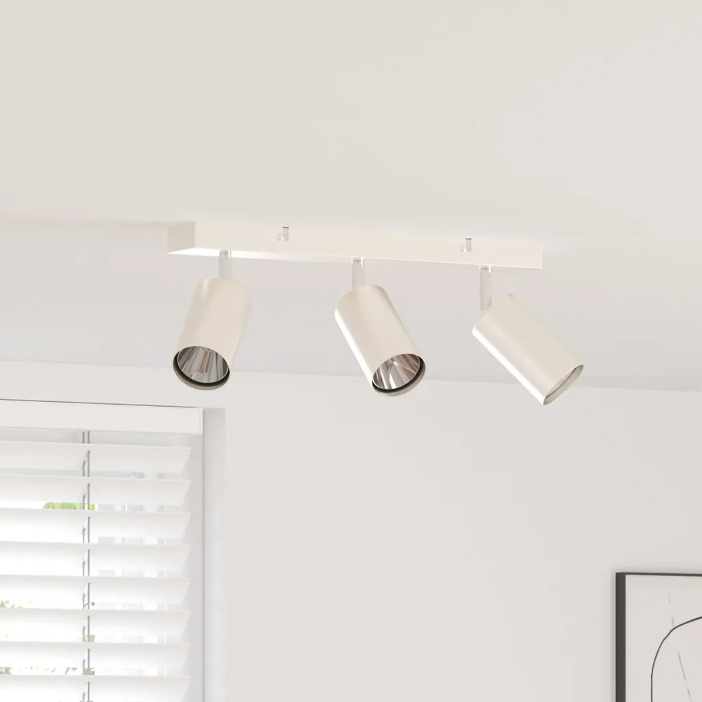 Mennyezeti Spotlámpa 3 Irányban Állítható Brushed Nickel GU10