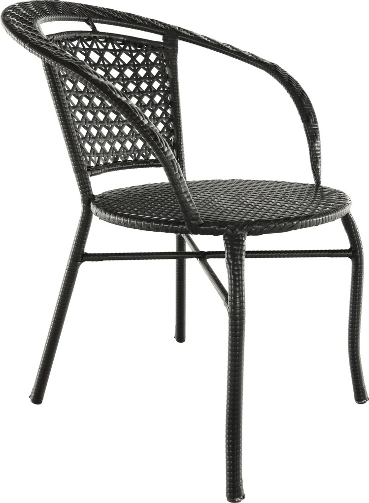 Kerti rattan szett 1+2, barna, LASAN
