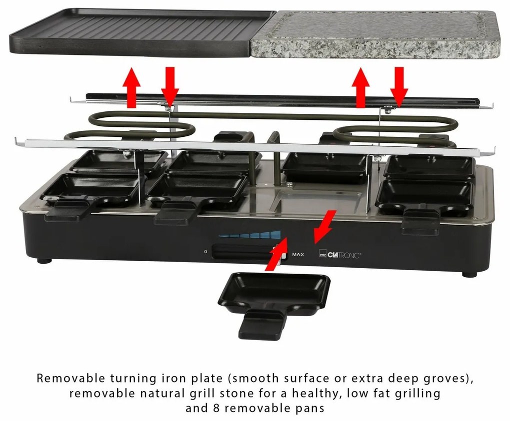 Clatronic RG 3518 raclette grill 3in1
