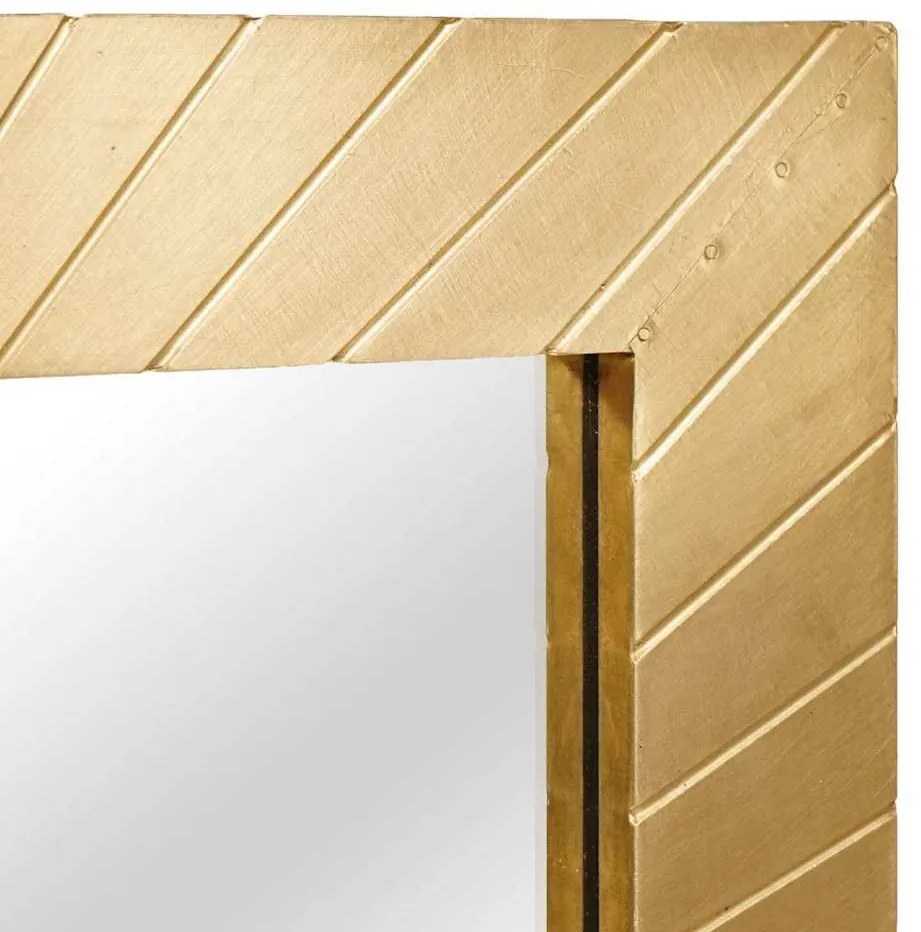 Fürdőszobai tükör tükörrel Fekete és Arany 50 x 2.5 x 70 cm