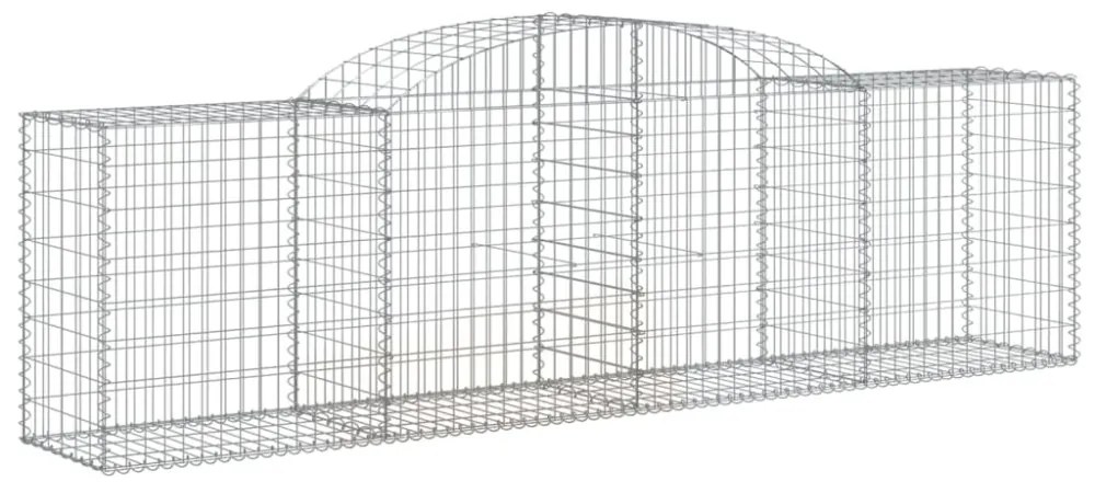 11 db íves horganyzott vas gabion kosár 300x50x80/100 cm