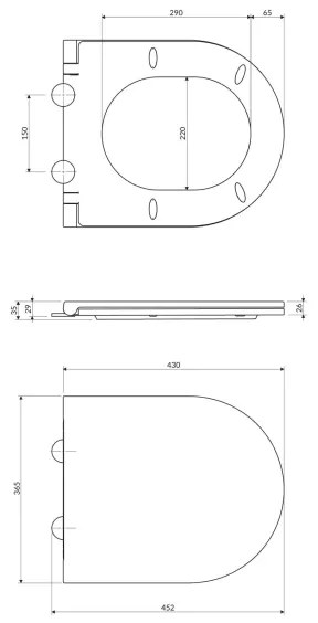 OMNIRES OTTAWASPDEBP - SoftClose WC ülőke OTTAWA duroplast, fényes fehér
